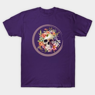 Skull flowers tshirt T-Shirt